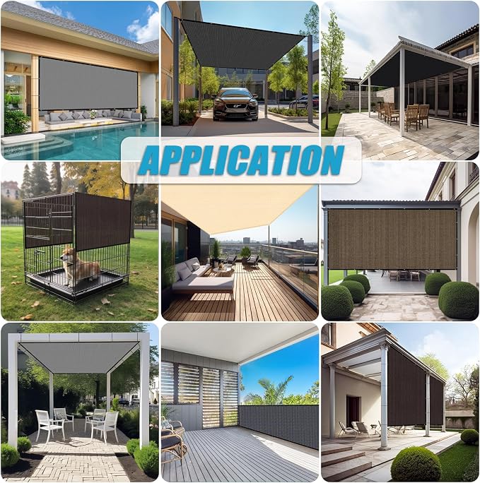 Amagenix 90% Shade Fabric 4'X 15' Sand Sun Shade Cloth - Image 6
