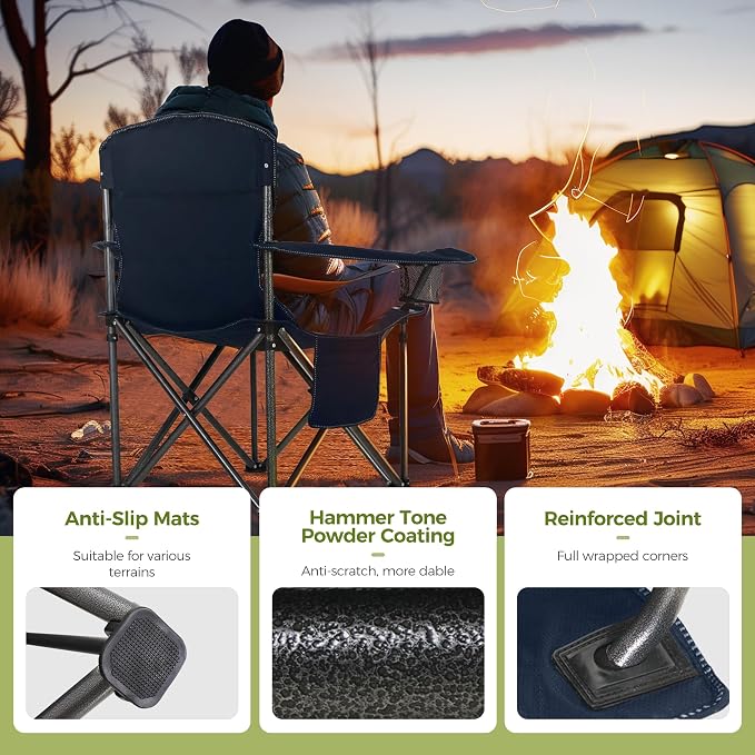 ALPHA CAMP Oversized Fully Padded Camping Chairs - Image 6