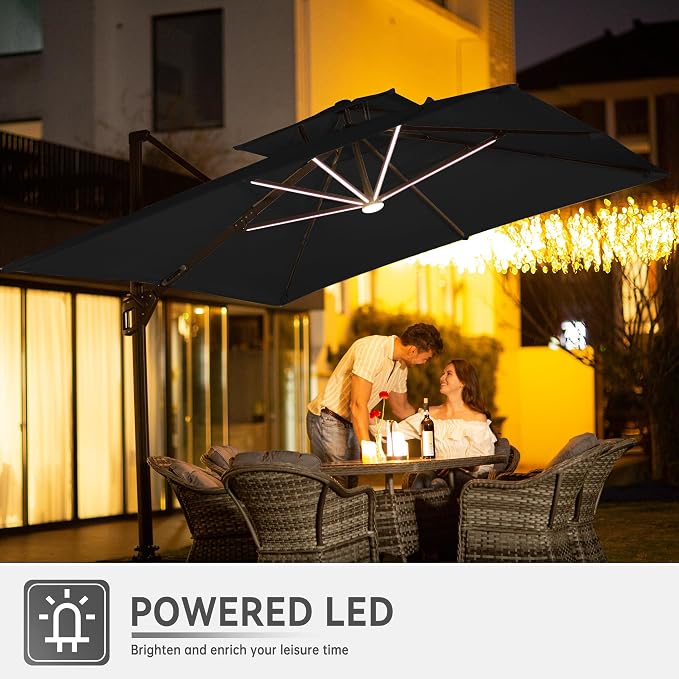 10x13FT Cantilever Patio Umbrella - Image 3