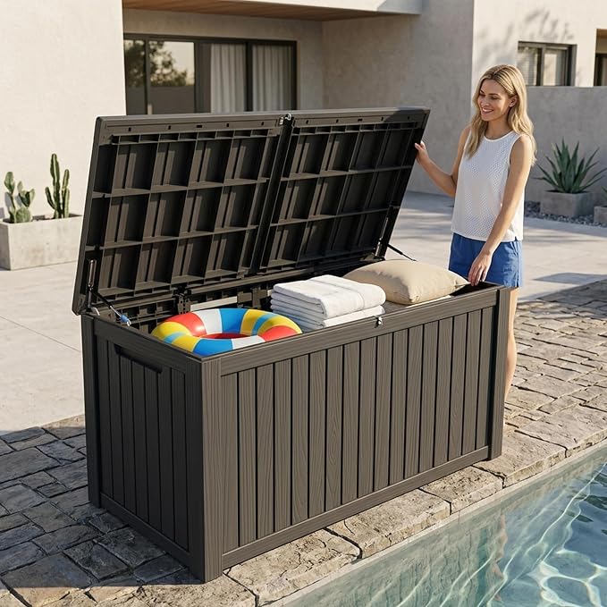 Outdoor Storage Box, 200 Gallon Waterproof Deck Box, Premium Hydraulic Cushion - Image 9