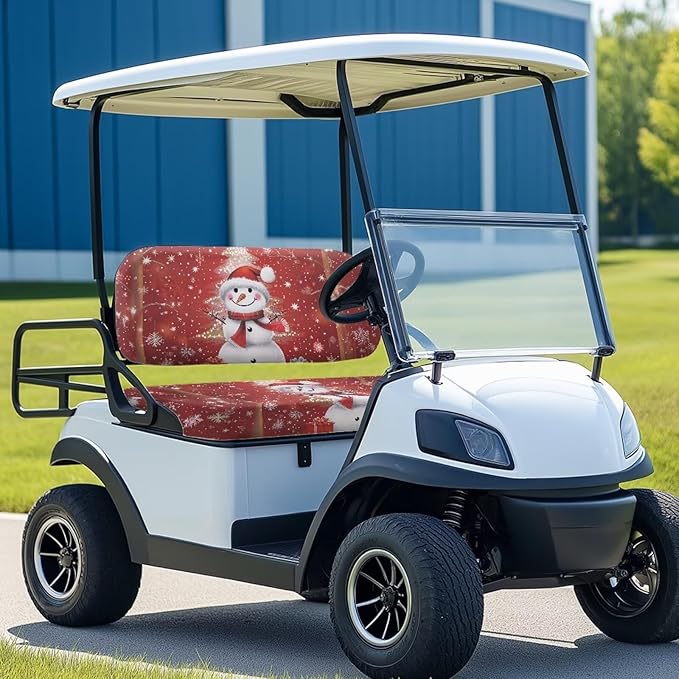 Golf Cart Seat Covers, Universal Fit & Nonskid Bottom Fits for Club Car 2 Person Seats Golf Carts