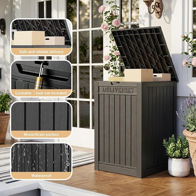 56 Gal Waterproof Outdoor Storage Box UV Resistant Deck Box | Durable resin - Image 3