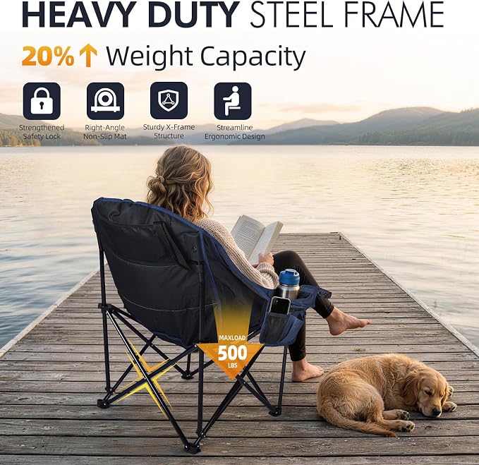 Oversized Camping Chair for Adults 2 Pack - Image 5