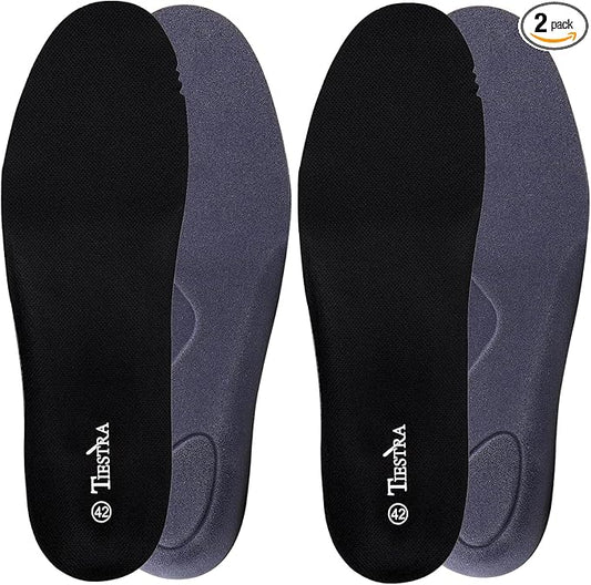 2 Pair-Insoles for Mens Replacement Shoe Inserts for Work Boot Running Shoes-Shock Absorption and Cushion for Feet Relief,Comfort Inner Soles for Everyday Use Black 44EU/US11