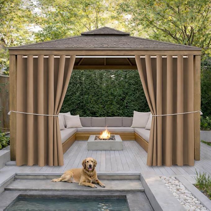 Waterproof Outdoor Curtain W84 x L120 by DivaenCamino