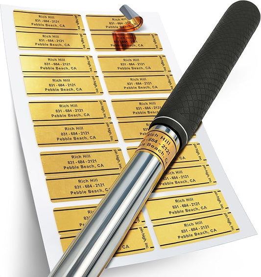 Golf Essentials: Personalized ID Labels, Pro Scorecards & Game Guides. Weatherproof Accessories for Club Tracking, Stat Logging & Wagering