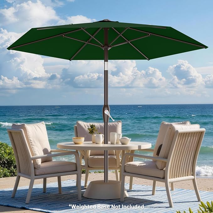 7.5FT Patio Umbrella Table Market Umbrella w/Tilt and Crank, Heavy-Duty Outdoor - Image 6
