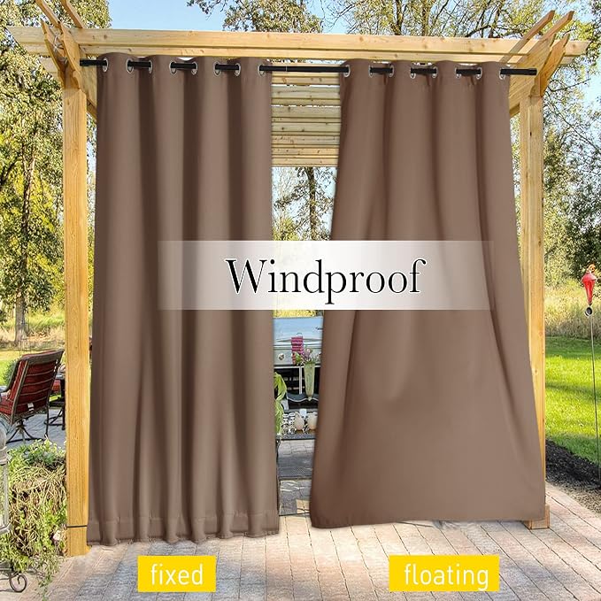 NICETOWN 2 Panels Windproof Outdoor Curtains - Image 7