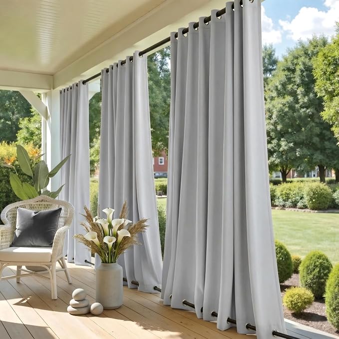 NICETOWN 2 Panels Outdoor Curtains Waterproof by NICETOWN