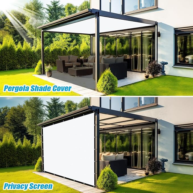 Amagenix 90% Pergola Shade Cover 9' X 12' Sun Shade Cloth - Image 4