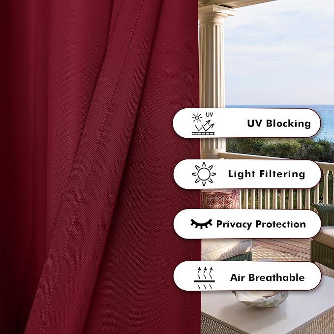 BONZER Waterproof Indoor/Outdoor Curtains - Image 4