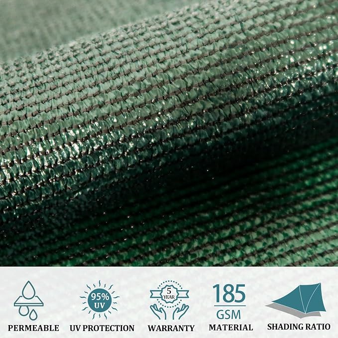 Shade&Beyond 5'x6' Sun Shade Sail Canopy Rectangle, UV Block Breathable Curved - Image 3