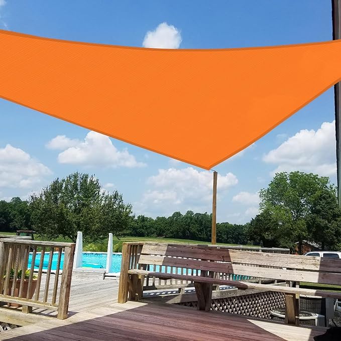 Windscreen4less 24' x 24' x 24' Sun Shade Sail Triangle Outdoor Canopy Cover UV by Windscreen4less