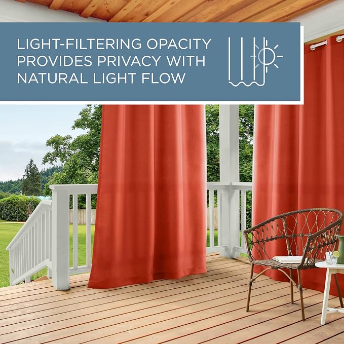 TOWN & COUNTRY BASICS Cabana Solid Heavyweight Indoor Outdoor Curtains - Image 8