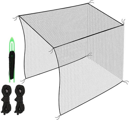Golf Net,10Feet Golf Practice Net with 12pcs Spring snap and 4pcs Carabiner, Sports Practice Barrier Net, Heavy Duty Ball Netting Golf Hitting Net, DIY Ball Net,Baseball Net and Chipping Net
