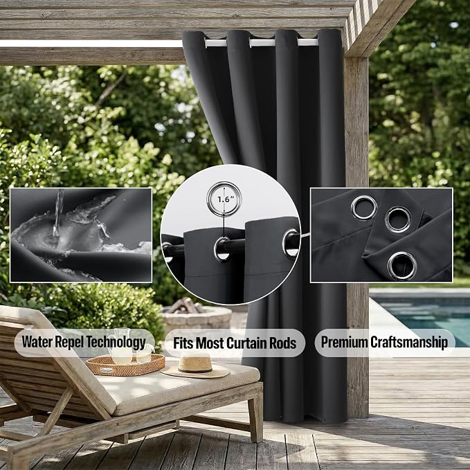 Waterproof Outdoor Curtain W52 x L84 - Image 5