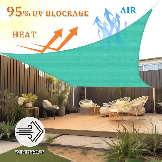 Shade&Beyond 10'x11' Sun Shade Sail Canopy Rectangle, UV Block Breathable - Image 2