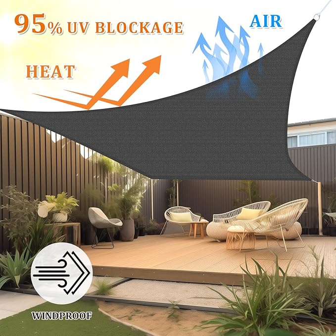 Shade&Beyond 14'x20' Sun Shade Sail Canopy Rectangle, UV Block Breathable - Image 2
