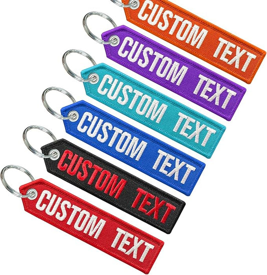 silkmilk Personalized Keychains, Customized Embroidered Key Tags, Luggage Tags, Key Ring Accessories, Gifts for Men & Women