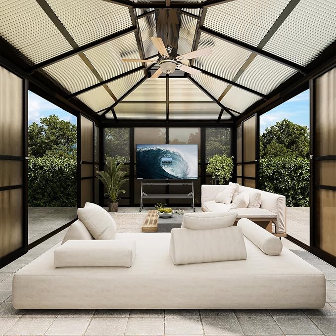 12x14 Sunroom Gazebo, Enclosed Outdoor Solarium - Image 7