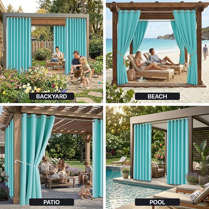 Waterproof Outdoor Curtain W105 x L108 - Image 9