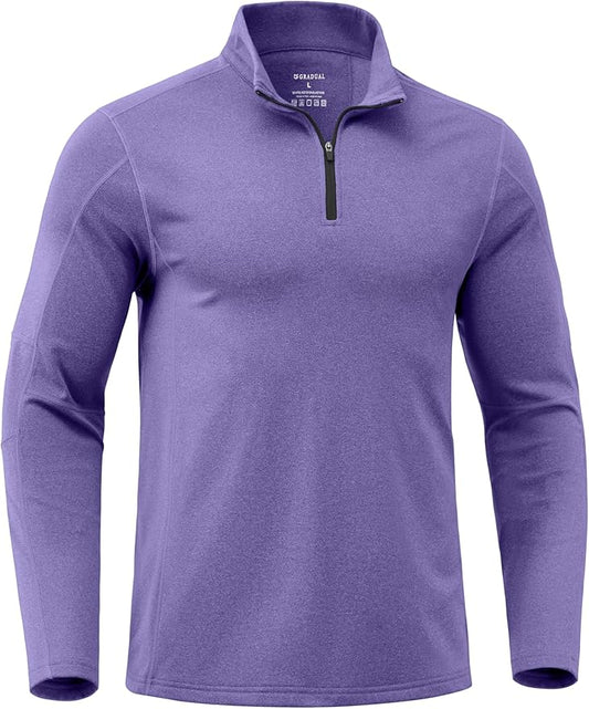 G Gradual Quarter Zip Pullover for Men Fleece Lined Sweatshirt Long Sleeve Winter Golf Shirt Mock Neck Polo Running Sweater