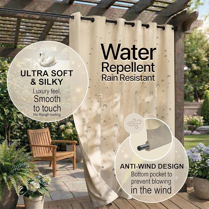 DIVA EN CAMINO DEC Waterproof Outdoor Curtain W105 x L95 - Image 4