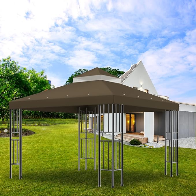 Sumfaller 10x10 FT Gazebo Replacement Canopy Top Cover | Double Tiered Canopy - Image 7