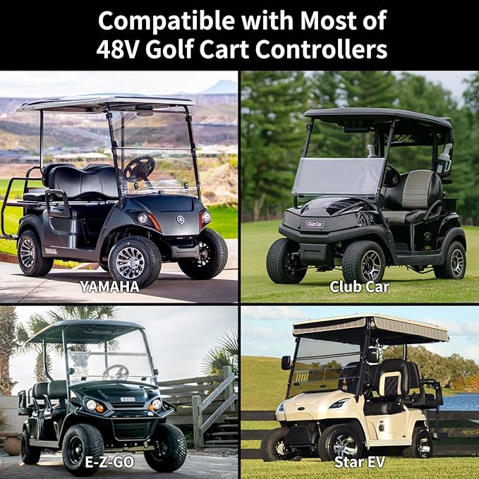 OKMO 48V 100Ah Lithium Golf Cart Battery Built-in Smart 250A BMS with 58.4V 22A Battery Charger APP Supported 4000+ Cycles