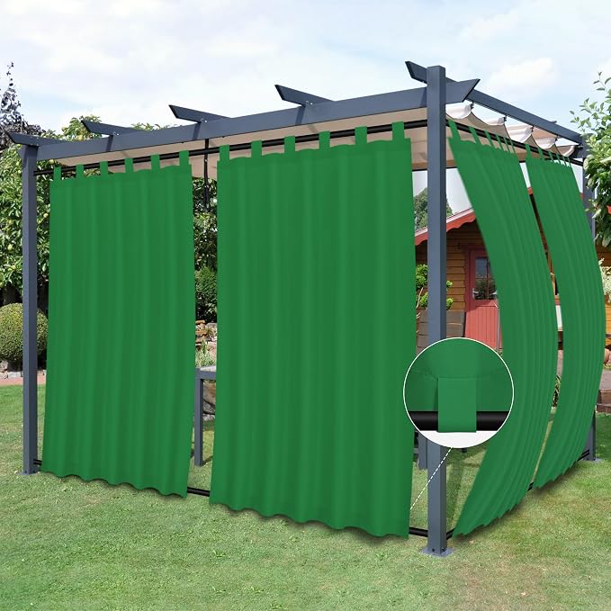 Easy-Going Outdoor Patio Curtains 2 Panels, 54x120 inch, Porch and Pergola by Easy-Going