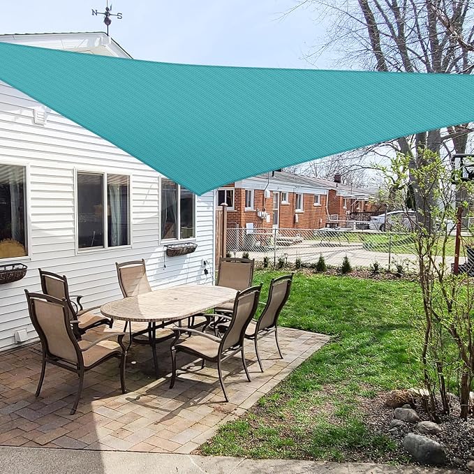 Windscreen4less 21' x 21' x 21' Sun Shade Sail Triangle Outdoor Canopy Cover UV by Windscreen4less