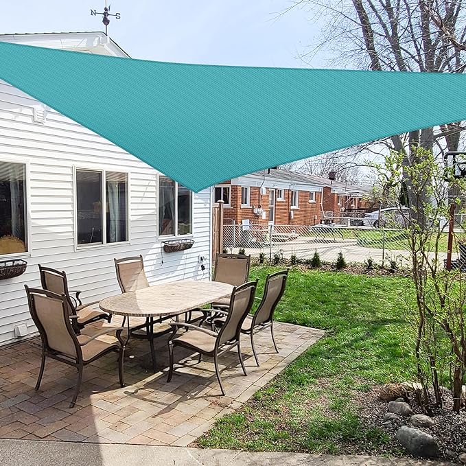 Windscreen4less 14' x 14' x 14' Sun Shade Sail Triangle Outdoor Canopy Cover UV by Windscreen4less