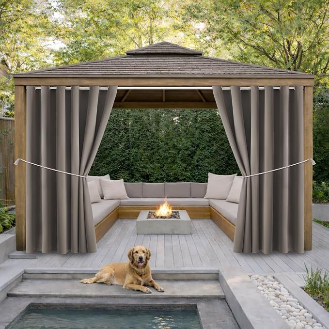 DIVA EN CAMINO DEC Outdoor Patio Curtain Waterproof Darkening Thermal Insulated by DivaenCamino