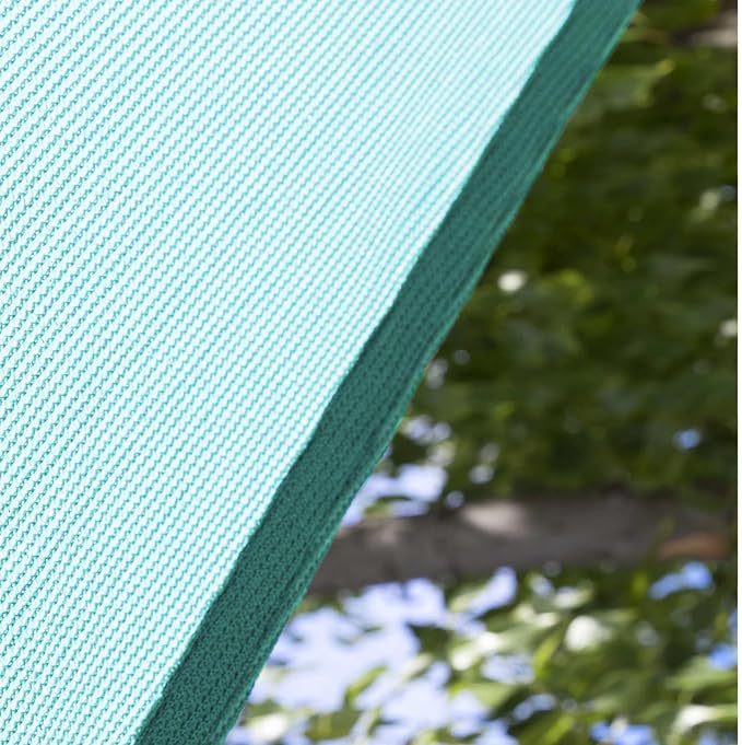 Amgo Custom Size 17' x 19' x 25.5' Turquoise Triangle Sun Shade Sail UPF50+ - Image 9