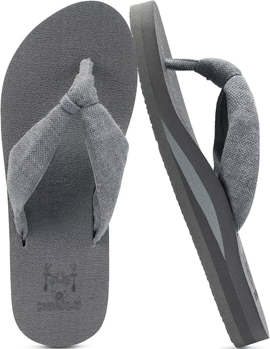 KuaiLu Flip Flops for Women with Arch Support Yoga Mat Comfortable Summer Beach Walking Thong Cushion Sandals Slip On Indoor Outdoor