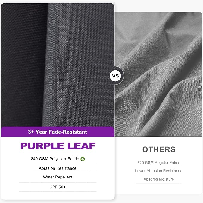 PURPLE LEAF Patio Umbrella Side Tilt 11.5' X 8.2' Fits Narrow Patios Grey | - Image 4