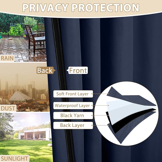 HDCAXKJ Waterproof Outdoor Curtains - Image 5