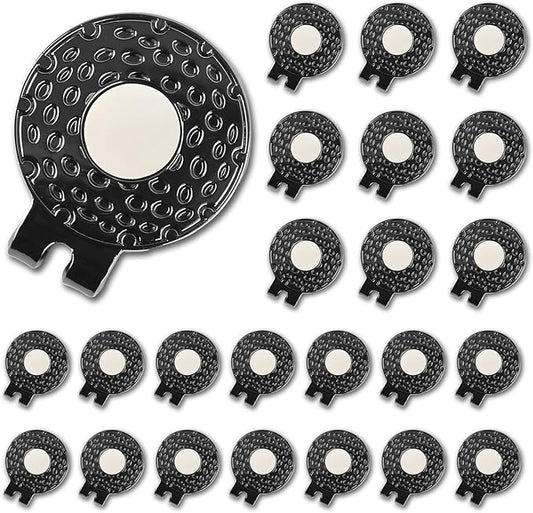 24 PCS Magnetic Golf Hat Clips Ball Marker Holder for Golf Gloves Hats Bags Caps Visor Belt