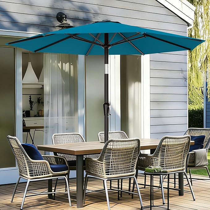 9 FT Patio Umbrella for Outdoor, Outdoor Table Umbrella - Image 2