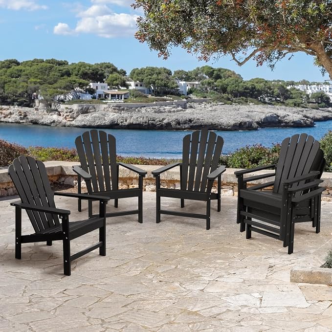 Oversized Stackable Adirondack Chair, HDPE All-Weather Fire Pit Chair | - Image 7