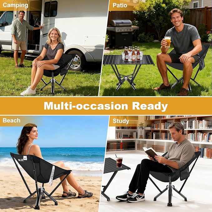 Folding Camping Chair — Compact & Easy to Use, Portable Chair for Outdoor Activities, Beach, Camping & Casual Relaxation