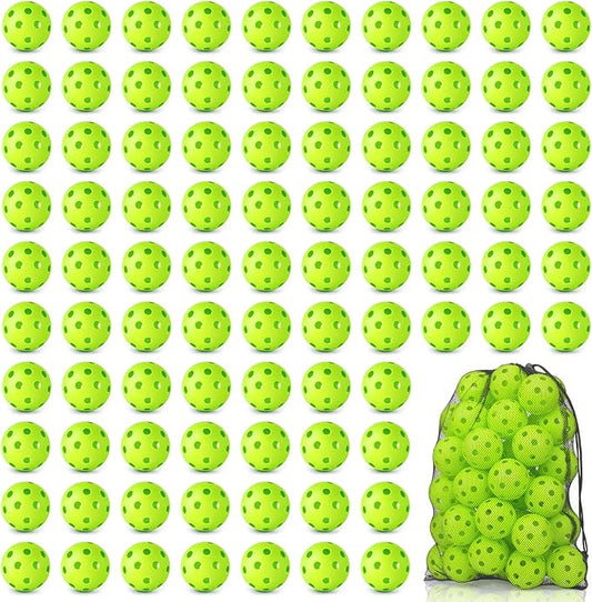 Coopay 12/50/100 Pack Baseball Practice Balls Plastic Training Balls Lightweight Hollow Softballs with a Drawstring Bag for Hitting, Baseball Training Indoor Outdoor Use