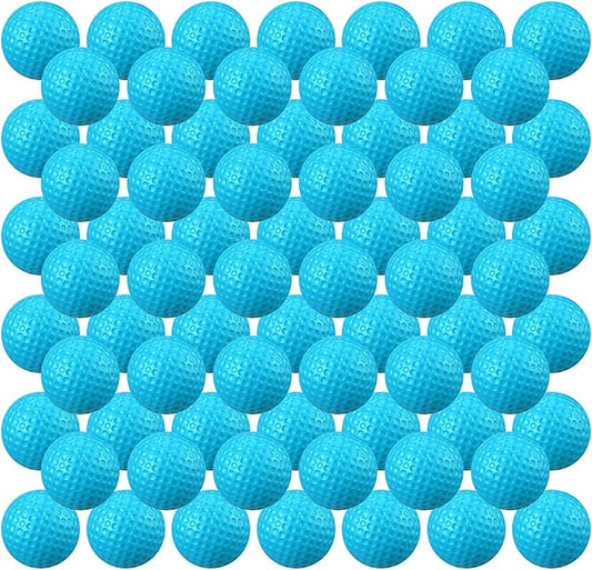 Junkin 80 Pcs Foam Golf Balls Rubber Practice Balls Realistic Feel and Flight Sport Training for Indoor or Outdoor Backyard Golf Training