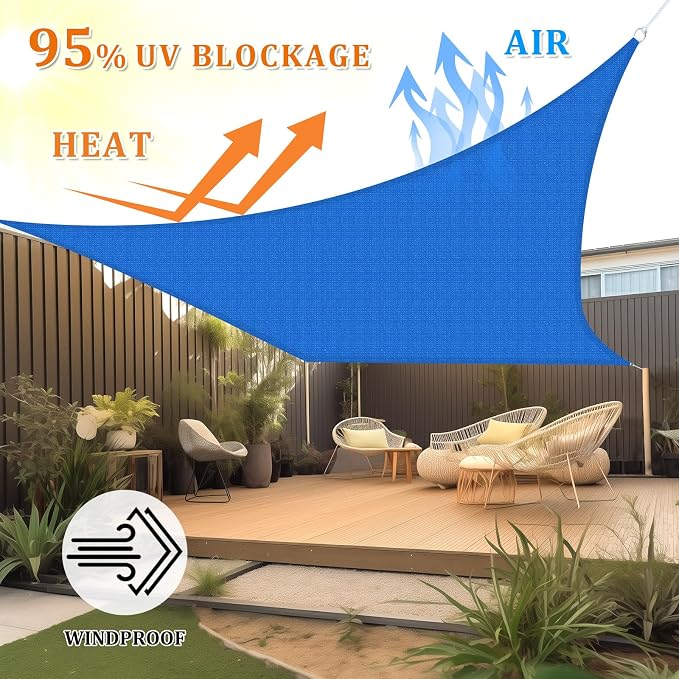 Shade&Beyond 8'x8' Sun Shade Sail Canopy Square, UV Block Breathable Curved - Image 2