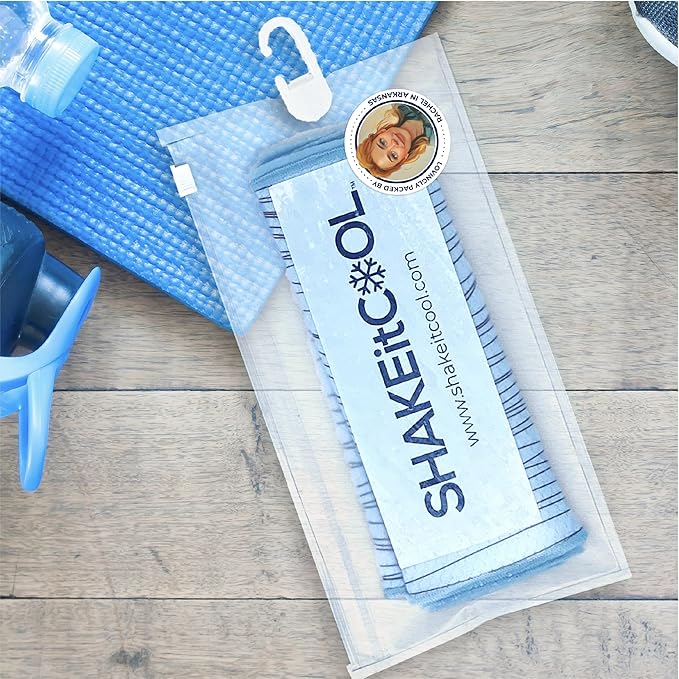 SHAKEitCOOL Original Cooling Towel – Be Cool in Style - Heat Relief, Soft, Lightweight, Sun Protection, Easy Clean - Perfect for Biking, Hiking, Running, Yoga, Golf, Gym, Baseball - Vintage Bike