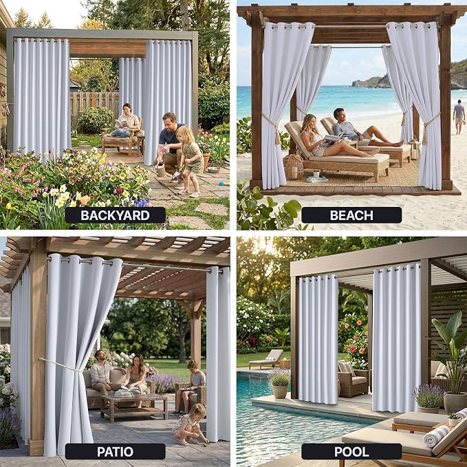 Outdoor Indoor Curtains W84 x L108 - Image 9