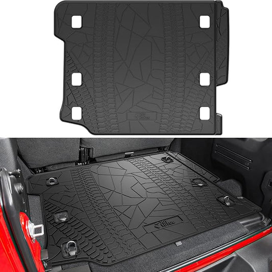 JOYTUTUS Cargo Mat fits 2018-2026 Wrangler JL 4X4 with OEM Subwoofer, All-Weather Guard Trunk Mat Cargo Liners Heavy Duty Waterproof Odorless Durable for Wrangler JL 2018-2026 4 Door - NOT FIT 4XE