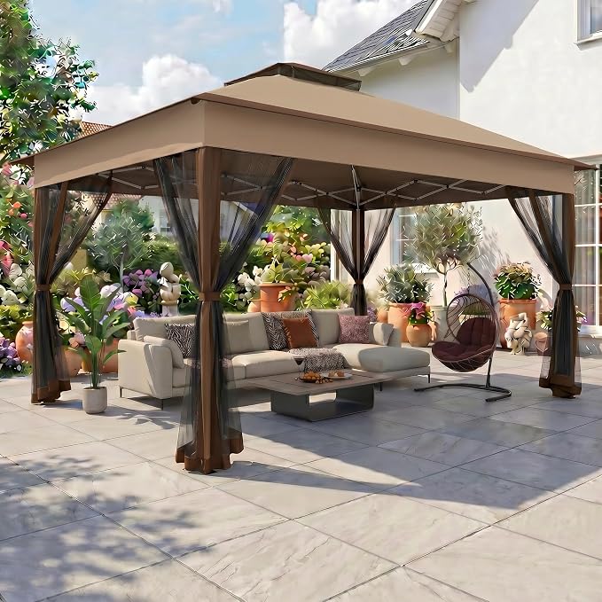 COBIZI 13x13 Pop Up Canopy Tent Gazebos On Clearance- Upgrade Metal Outdoor by COBIZI