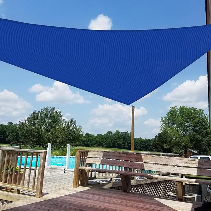 Windscreen4less 16' x 16' x 16' Sun Shade Sail Triangle Outdoor Canopy Cover UV by Windscreen4less
