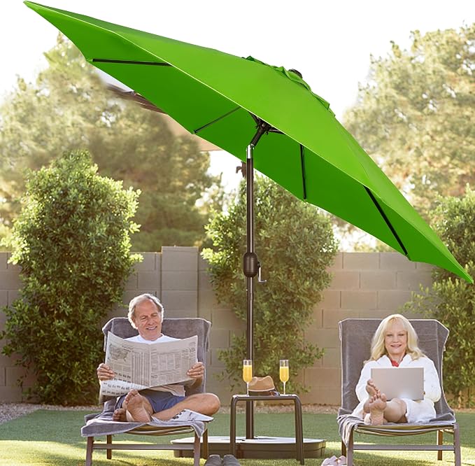 9' Outdoor Patio Umbrella, Outdoor Table Umbrella, Yard Umbrella, Market - Image 7
